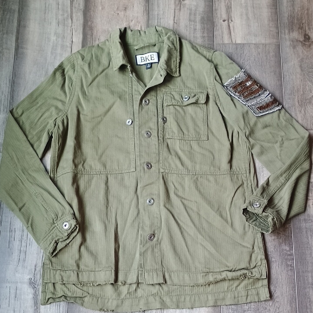 BKE Green Military Field Jacket